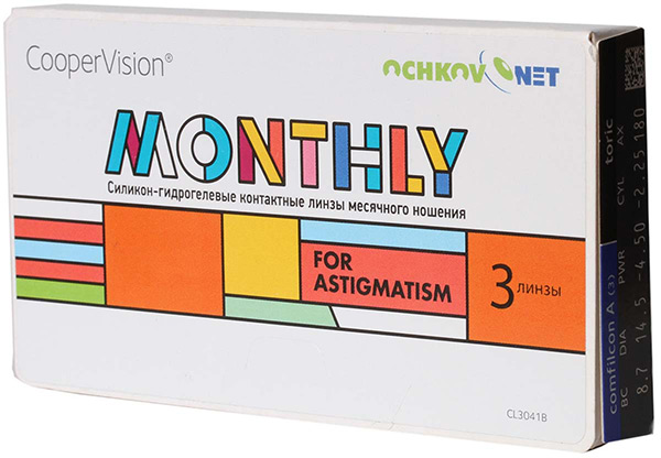 Линзы Ochkov.Net Monthly for Astigmatism 3 шт.