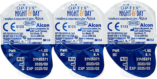Линзы Air Optix Night & Day Aqua 1 шт.