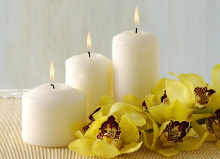 орхидеи и свечи