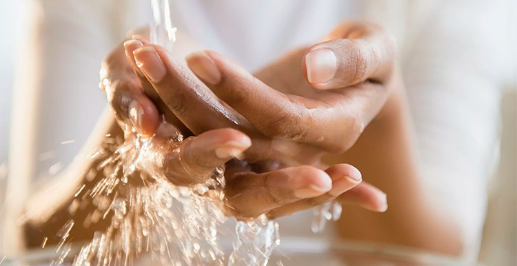 тщательно вымыть руки