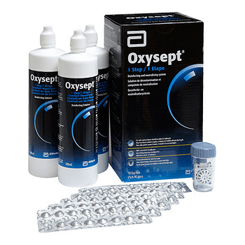 Oxysept 1step мультипак 3х300 мл + 90 таблеток + контейнер